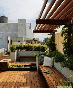 美式风格屋顶花园装修实景图片欣赏