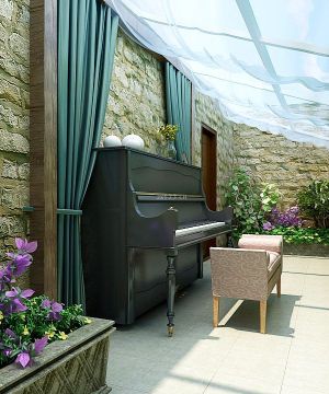 阳台钢琴装修效果图大全2023图片 