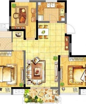 2023最新120平米花园洋房小别墅户型图