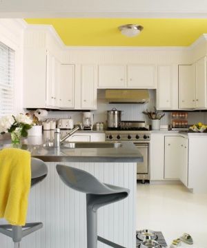 最新90平带平顶阁楼小户型厨房吧台装修效果图2023