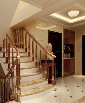 最新三层别墅室内楼梯设计效果图欣赏
