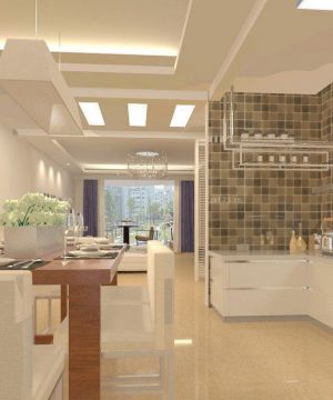 2023现代风格厨房客厅隔断家装设计效果图片