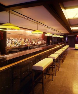现代酒吧石材地面装修效果图片